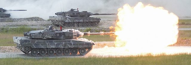 Leopard Tanks – more than one way to destroy the planet. Photo by 7th Army Training Command