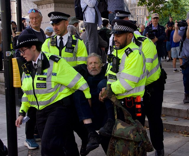 Peaceful protestors arrested